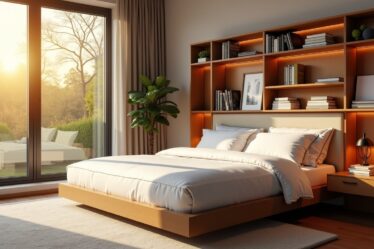 Tête de lit astucieuse : gagnez de la place avec des rangements intégrés dans votre chambre