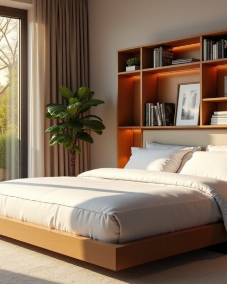Tête de lit astucieuse : gagnez de la place avec des rangements intégrés dans votre chambre